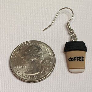 Coffee Earring, Coffee Lover, Funny Food, Food Earring, Gift Idea, Drink Earring